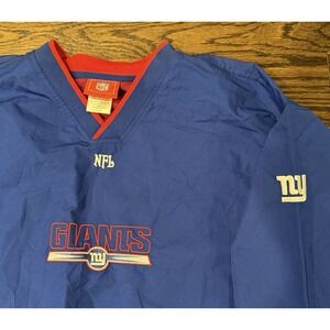 NFL New York Giants Jacket Mens XXL 2XL Football Sideline Pullover Windbreaker